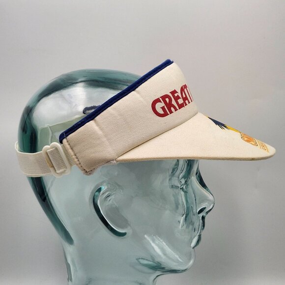 Vintage Great America Skyhawk Theme Park Visor Hat Beige Marriots Paramounts - Picture 4 of 8